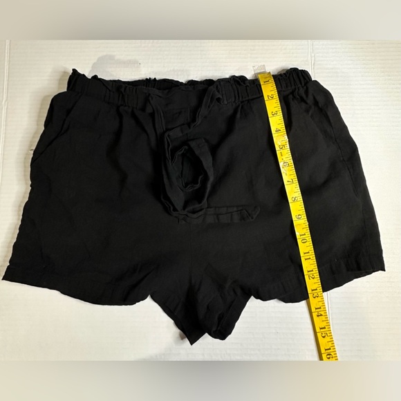 Shein Black Cotton Shorts With Front Tie Size Large Pre-owned - Picture 3 of 8